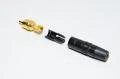 RCA male connector Rean NYS 373-0 black with metal housing for max 6,1mm cable *new*