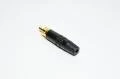 RCA male connector Rean NYS 373-0 black with metal housing for max 6,1mm cable *new*