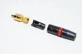RCA uros liitin Rean NYS 373-2 punainen metallirungolla max 6,1mm kaapelille *uusi*