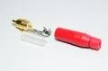 RCA uros liitin Amphenol ACPR-RED punainen metallirungolla max 6,5mm kaapelille *uusi*