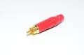 RCA uros liitin Amphenol ACPR-RED punainen metallirungolla max 6,5mm kaapelille *uusi*