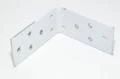 80x80x40x3mm teräksinen kulmarauta jossa 12x 5mm reikiä ja valkoista väriä