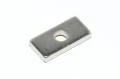 20x10x3mm sintered rectangular N50 grade neodymium ring magnet with 4mm countersunk hole *new*
