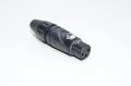 3pin 15A 50V naaras Amphenol AX3FB musta lukittava XLR signaaliliitin 3-8mm kaapeleille *uusi*