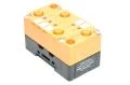 IFM AC5000 AS-i EMS-pohja kytkentä moduuli ja IFM AC2005 AS-i aktiivinen I/O moduuli jossa 4x syöttävää transistörilähtöä 24VDC 200mA ja 4x maadoittavaa 24VDC sisääntulolla