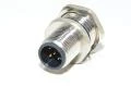 M12 paneeliasennettava A-koodattu 5-pin uros edestä asennettava metallinen anturiliitin SS-M12-PM-AC-5P-M-FRMT-PG9-SC-V1 PG9 kierteellä ja juotoskupeilla *uusi*