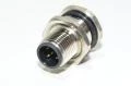M12 panel mount A-coded 5-pin male rear mounting metal sensor connector SS-M12-PM-AC-5P-M-REMT-PG9-SC-V1 with PG9 thread and solder cups *new*