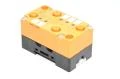 IFM AC5010 AS-i EMS-base coupling module with FC addressing socket and IFM AC2016 AS-i active classic I/O module with 2x2 sinking 24VDC inputs