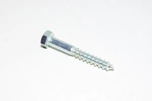 8x60mm, RH, zinc-plated steel hex head wood screw, DIN 571 *new*