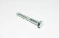 8x60mm, RH, zinc-plated steel hex head wood screw, DIN 571 *new*