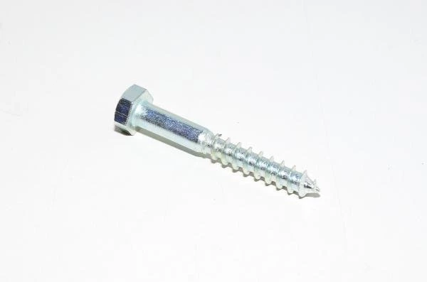 8x60mm, RH, zinc-plated steel hex head wood screw, DIN 571 *new*