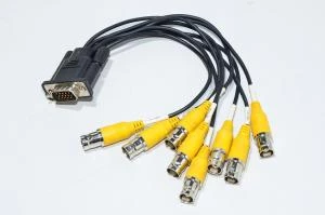 15pin sub DE-15 VGA liitin 8x BNC naaras tuloja videovalvontakortille,, malli 1
