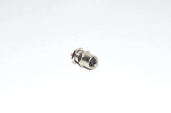 M8 panel mount 4-pin female front mounting metal sensor connector SS-M8-PM-4P-F-FRMT-M8x1-SC-V1 with M8x1 thread and solder cups *new*