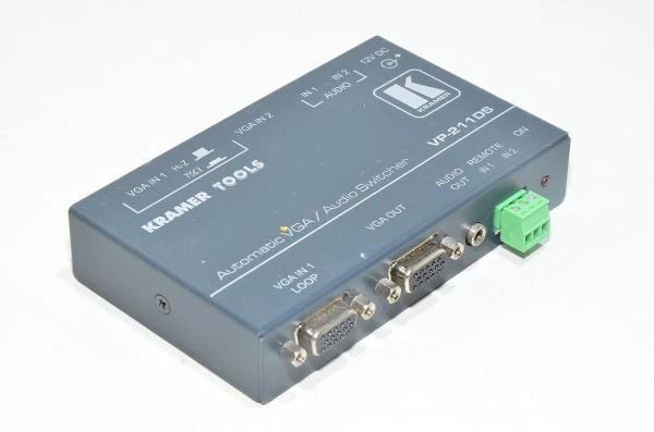 Kramer Tools VP-211DS 2x VGA in 1x VGA out automatic video / audio switcher / splitter with 300MHz bandwith