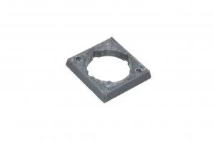 3D printed 5mm riser piece for panel mounted XLR connector with 3mm mounting holes, black PLA