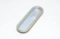 105x35x10mm Abloy handle 402 oval chromesteel recessed flush pull handle for sliding door, notably collided unit