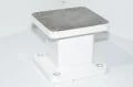 Steel stand height 221mm 232x242x28mm ends 4x M16 + 4x 17mm