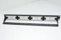 19" 1U rack mountable patchbay 24x CAT6 RJ45 sockets and detacheable strain relief