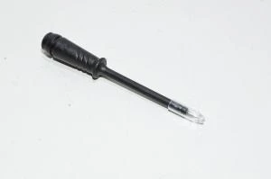Hirschmann PRUEF 2 973 368-100 black compact test probe with 4mm banan connector, 30VAC 60VDC, CAT I, 1A *new*