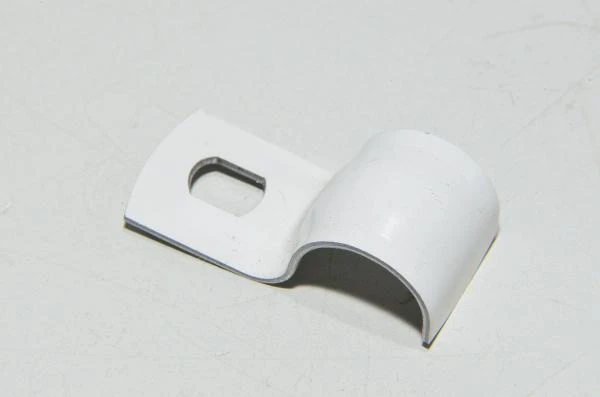 10-11mm white metal hook for screw mounting tubes or cables *new*