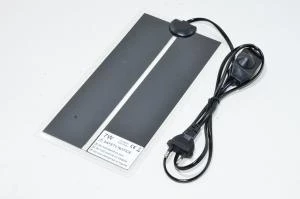 7W 5,65kΩ 230V 30-35°C lämpömatto tehonsäätimellä 150x280mm, Europlugi CEE 7/16, 1.4m kaapeli *uusi*