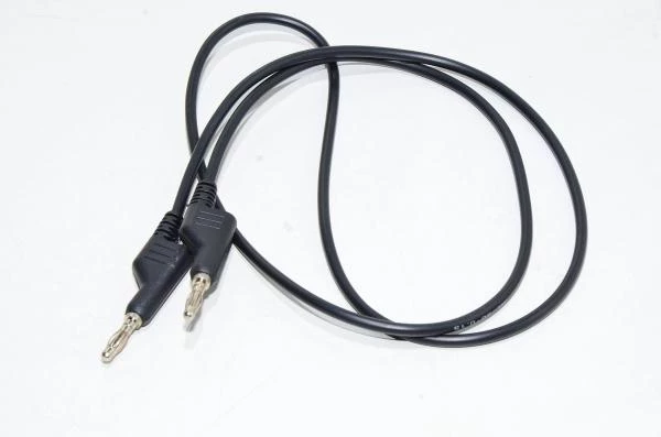 4mm banaaniplugi - 4mm banaaniplugi, musta, 1m, pinottava, ei eristetty, pvc mittajohto *uusi*