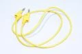 4mm banana plug - 4mm banana plug, yellow, 1m, stackable, non-insulated, pvc test lead *new*