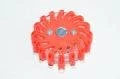 2x AAA battery operated orange LED disk light with 16x red LEDs and 8x different operating modes and magnet *new*