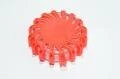 2x AAA battery operated orange LED disk light with 16x red LEDs and 8x different operating modes and magnet *new*