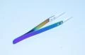 Colorful 130x10mm steel tweezers with 41mm straight white mat finish ceramic tweezer tips *new*