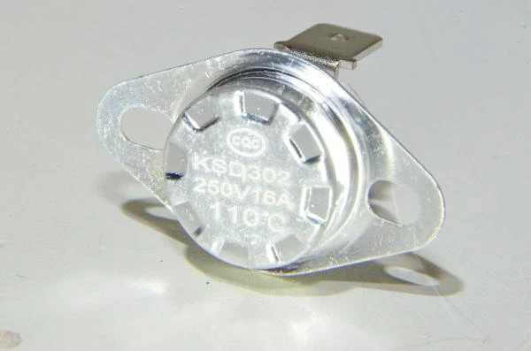 110°C KSD302 250V 16A NC keraaminen bi-metallinen mekaaninen termostaatti *uusi*