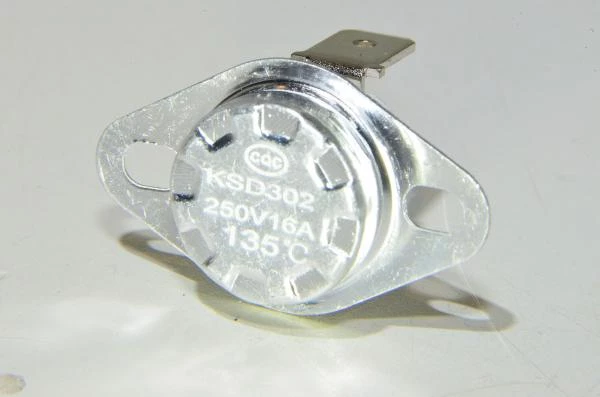 135°C KSD302 250V 16A NC keraaminen bi-metallinen mekaaninen termostaatti *uusi*