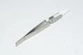 140x8mm reverse action stainless steel tweezers with 42mm straight white mat finish ceramic tweezer tips *new*