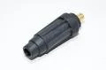 DKJ-35 black male connector for 25-35mm² cable, 2x M8 screw mount, 160-250A *new*