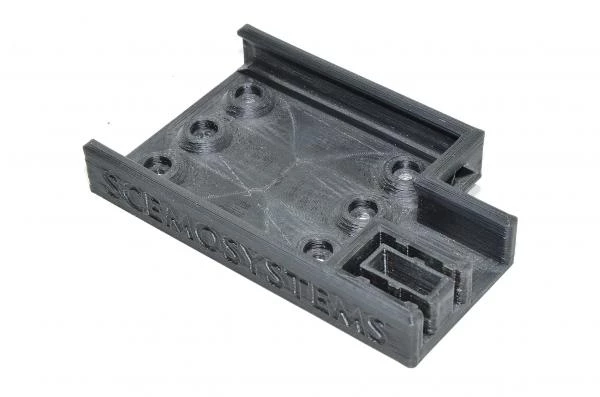 3D printed wall mounted holder for Nokia 6 phone, black PLA