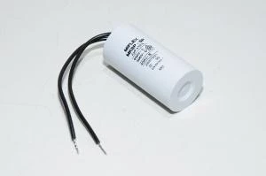 Miflex MKSP-5P I150V520K-G1 2µF/500VAC 25x51mm moottorin käyntikondensaattori 100mm johdoilla *uusi*