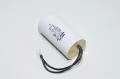 Miflex MKSP-5P I150V614K-G1 14µF/500VAC 35x65mm motor run capacitor with 100mm leads *new*