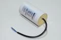 Miflex MKSP-5P I150V700K-D 100µF/500VAC 65x120mm motor run capacitor with M8 mounting and 250mm leads *new*