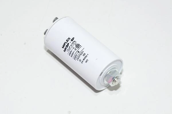 Miflex MKSP-5P I15KV612K-B 12µF/500VAC 35x89mm moottorin käyntikondensaattori faston liittimillä *uusi*