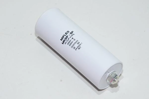 Miflex MKSP-5P I150V645K-B 45µF/500VAC 45x143mm moottorin käyntikondensaattori faston liittimillä *uusi*