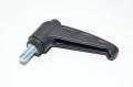 Peco Polymet P345650616 pull to adjust black plastic handle 45mm steel M8 male thread RH