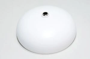100mm valkoinen teräskupu 7mm reijällä *uusi*