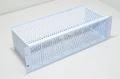 19" 3U 484x183x132mm valkoinen teräksinen laiteräkki 8x 48x112mm reijillä laitteita varten