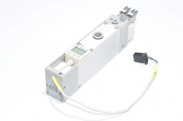 SMC ZL112-K15MOZ-EB65L moniasteinen alipaine-ejektori 1,2mm suuttimella, 24VDC solenoidiventtiilitoimisella imulla ja puhalluksella, digitaalisella ZSE4B alipainekytkimellä *ei ritilää*