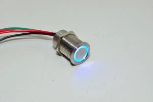 Aibeiken IB19A TLX15 19mm stainless steel stepless touch PWM dimmer with memory, concave, 12-24VDC, 2A *new*