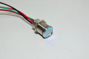 Aibeiken IB16A FLX15 16mm stainless steel multistaged touch PWM dimmer with memory, concave, 12-24VDC, 2A *new*