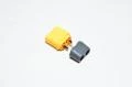Amass XT60H-M3 yellow 2pin male power connector with housing, 500VDC, 30/60A *new*