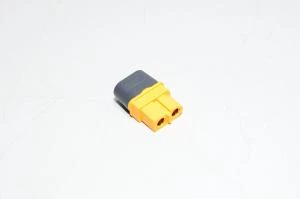 Amass XT60H-F3 keltainen 2pin naaras virtaliitin kuorella, 500VDC, 30/60A *uusi*
