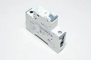 6A 1-phase C-type automatic fuse / circuit breaker Siemens 5SY61 C6 230VAC / 400VAC, gray lever