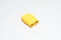 Amass XT90-F3 keltainen 2pin naaras virtaliitin kuorella, 500VDC, 40/90A *uusi*